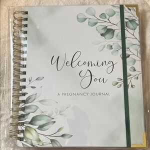 Welcoming You Pregnancy Journal - Green and Gold